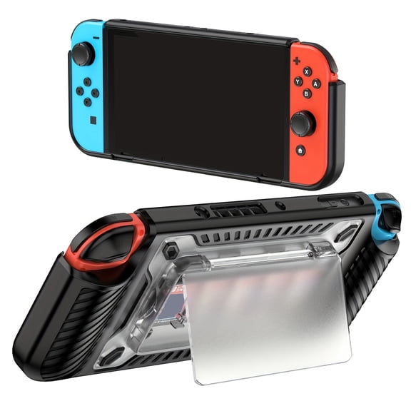 Funda protectora para consola Nintendo Switch OLED con ranura para cartuchos de juegos