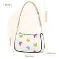 thumbnail image 3 of Womens Chain Shoulder Bag Butterflies Classic Tote Handbags Fashion Clutch Hobo Purse with Zipper for Travel Casual, 3 of 7