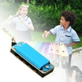 thumbnail image 3 of Cheers.US Mini Children Musical Instrument Mini Necklace Harmonica Key of C 4 Holes 8 Tones Harmonica Student Holiday Gift, 3 of 7