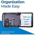 thumbnail image 6 of Case-it The Universal 2.0 Zipper Binder -1.5 Inch D-Ring - Removable Padded Pocket Holds Up to 13" Laptop/Tablet - Multiple Pockets - 350 Page Capacity - Comes with Shoulder Strap - Deep Purple LT-20, 6 of 7