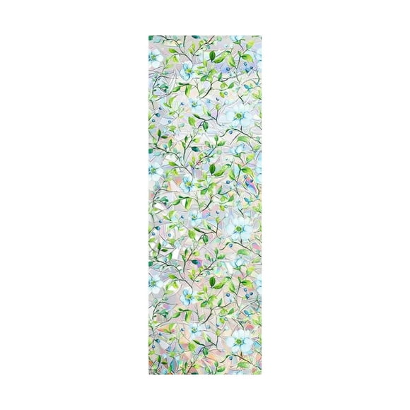 EGNMCR A Rainbows Stickers Bohemian Flowers Plants Leaves Windows Decals Decorative Stickers Vinyl For Window Adhesive Electrostatic color film glass sticker