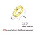 thumbnail image 5 of King and Queen Crown Ring Gold Plated Stainless Steel Power Ring Birthday Anniversary Jewelry, 5 of 5