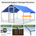 thumbnail image 3 of Sino Luban Metal Large Chicken Coop Run with Small Mesh Hardware Cloth for 20 Chickens/Ducks, Chicken Runs for Yard with Waterproof Cover, Chicken Enclosure Pen Outdoor, Walk-in Poultry Cage, 3 of 8