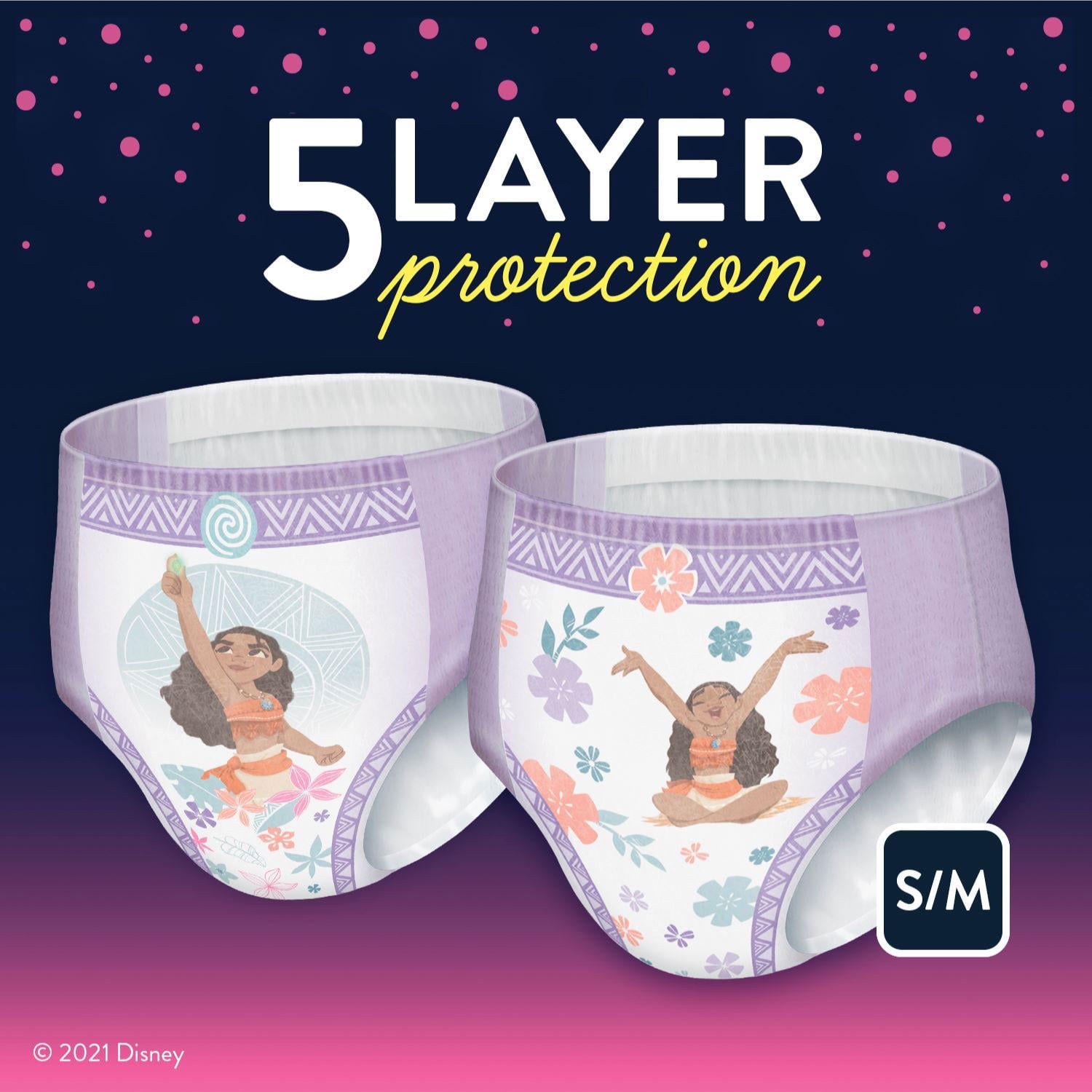 GoodNites 74 Count Bedtime Underwear for Girls, Small / Medium (38-65 Pounds)
