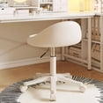 thumbnail image 4 of twisto Adjustable Dressing Chair Five-Point Base Rolling Dressing Chair Curved Backrest for Makeup Table, Desk, Indoor Use, Gray, 4 of 9
