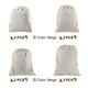 thumbnail image 3 of Uxcell 8pcs Bolsas de Almacenamiento de Algodón Bolsa de Cuerda, Beige, 3 of 7