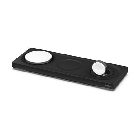 Belkin - Boost Charge Pro 3-in-1 Wireless Charging Pad with MagSafe for iPhone 14/13/12 Series Devices - Black