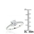 thumbnail image 3 of Luxurman Ladies Classic 14K Cushion Natural Diamond Engagement Ring (White Gold Size 6.5), 3 of 3
