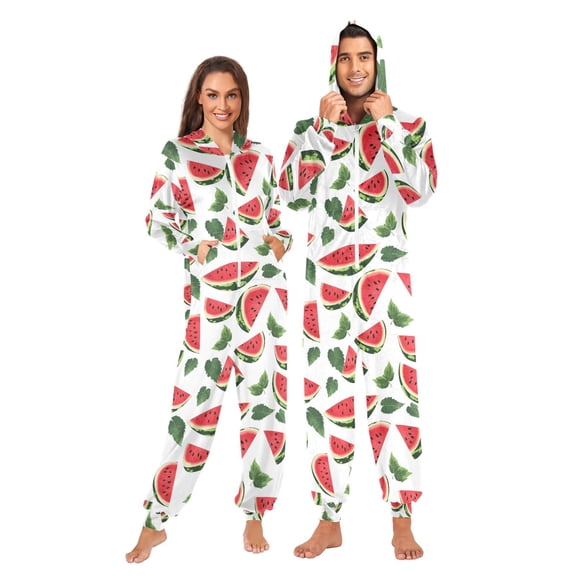 joogoo Watermelons Unisex Adults Onesies Pajamas Jumpsuits L