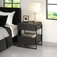 thumbnail image 6 of Boyd Sleep Pesaro Modern Two Drawer Nightstand with USB Charging Ports, Metal Frame, Black Storage Table for Bedroom, 6 of 6