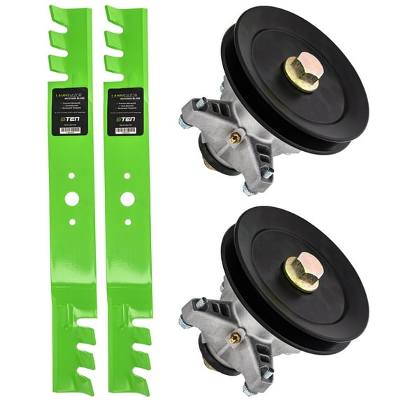 8TEN Spindle Pulley Toothed Blade Kit for MTD Cub Cadet LT1042 MK1002275