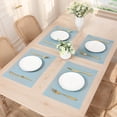 thumbnail image 2 of Unique Bargains Set of 8 Washable Wipeable Heat Resistant Table Placemat Blue 18x12in, 2 of 6