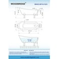 thumbnail image 6 of WOODBRIDGE 67" x 30" Clawfoot Bathtub with Solid Brass Polished Chrome Finish Drain and Overflow, B-0023, 6 of 8