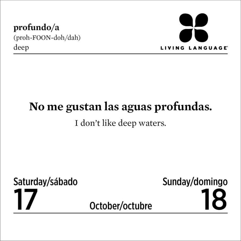 Living Language: Spanish 2020 Day-To-Day Calendar (Other) - Walmart.com