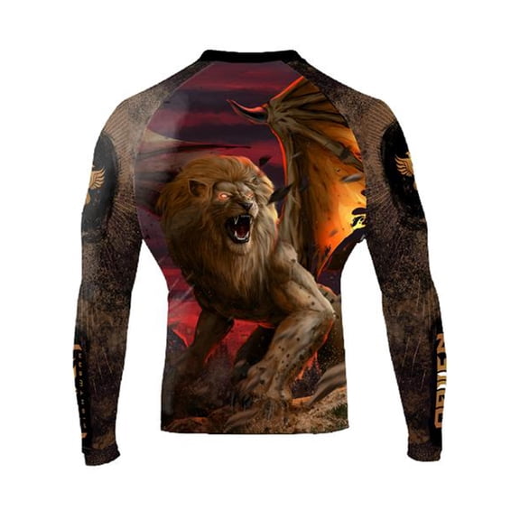 Raven Fightwear Men's The Manticore Rash Guard MMA BJJ Black