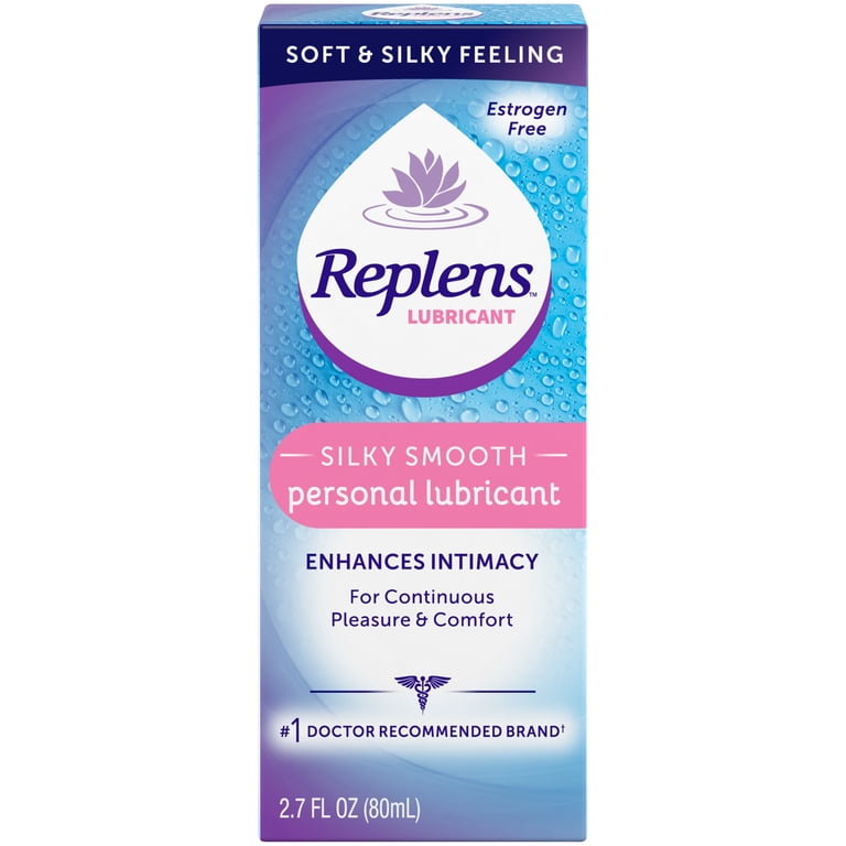 replens silky smooth personal lubricant 2.7 fl oz bottle Replens Silky Smooth Personal Lubricant - 3 Pack, Vaginal Dryness Relief,  Intimate Feminine Lubrication, 2.7 oz Each
