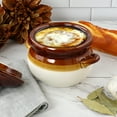 thumbnail image 3 of Elama 4 Piece Double Handle 15 Ounce Stoneware French Onion Soup Bowl with Lid, 3 of 5