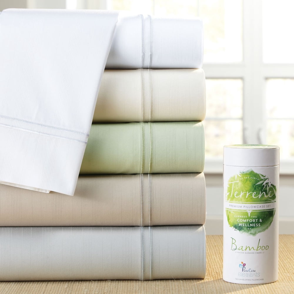 PureCare Elements Terrene Bamboo Cotton 400T Sateen Sheet Set Ivory