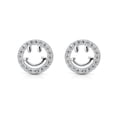 thumbnail image 1 of Aretes de plata .925 BELLAPLATA MF broquel Caritas de plata con circonias brillantes, 1 of 3