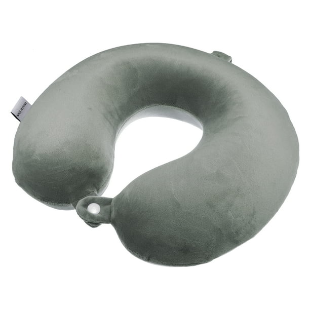 Almohada en U Unique Bargains Espuma de Memoria Hogar Viajes Oficina Gris 33x27x7cm