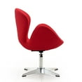 thumbnail image 3 of Manhattan Comfort Fauteuil Pivotant Réglable en Mélange de Laine Rouge Framboise et Chrome Poli, 3 of 3