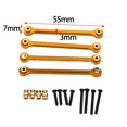 thumbnail image 5 of Juego de 4 varillas de tracción para coche RC, repuesto de varilla tensora, actualización para 1:24 Amarillo, 5 of 5