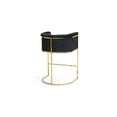 thumbnail image 3 of Chic Home Emery Velvet Upholstered Rolled Shelter Arm Counter Stool, 3 of 4