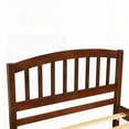 thumbnail image 2 of Twin Size Wood Platform Bed Frame with Trundle, No Box Spring, Walnut for Bedroom, 2 of 10