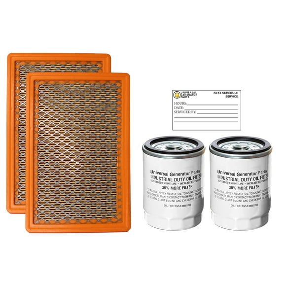 Universal Generator Parts Replacement for Generac 0E9371AS and 070185E and 070185ES (Filter with Oil) 2 Pack