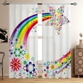 thumbnail image 3 of 2 Panels Gold Powder Glitter Rainbow Color Printed Curtains Bedroom Living Room Kitchen Decorative Curtains Can Be Customized 2 PCs, 3 of 7