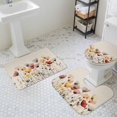thumbnail image 3 of Watercolor Poppy Bathroom Rugs Set Spring Flowers Non Slip Absorbent Soft Bath Mats 3 Piece Set with Bathroom Rug, U-Shaped Floor Mat, Toilet Seat Cover Large Size, 3 of 9