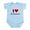 Sky Blue, variant on CafePress - I Love My Babysitter Infant Bodysuit - Baby Light Bodysuit, Size Newborn - 24 Months