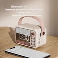 thumbnail image 5 of Alarm Clock Bluetooth 5.0 Speaker Support TF Card U Disk AUX 3D Sound Balance Diffusion Type Alarm Clock Speaker B, 5 of 5