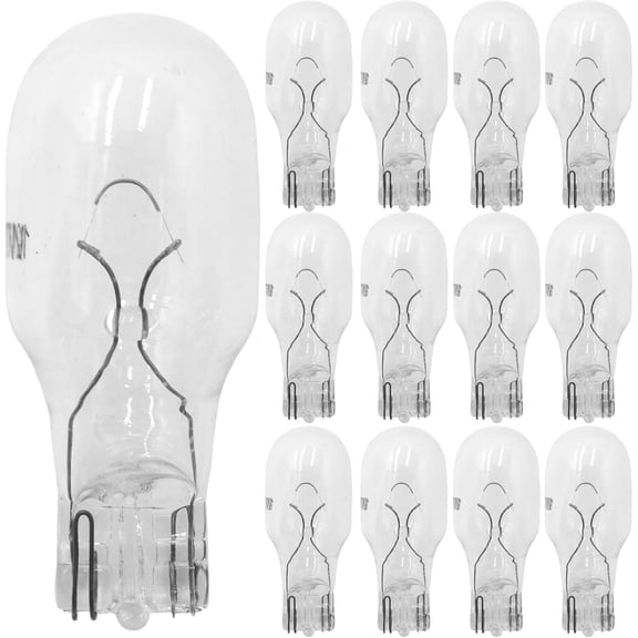 12-Pack 12 Volt 7 Watt Low Voltage T5 Landscape Light Bulbs for Malibu Lights Landscape, Appliance, RV, Outdoor,Lamp -2800K Warm White,CRI 85 (Clear)