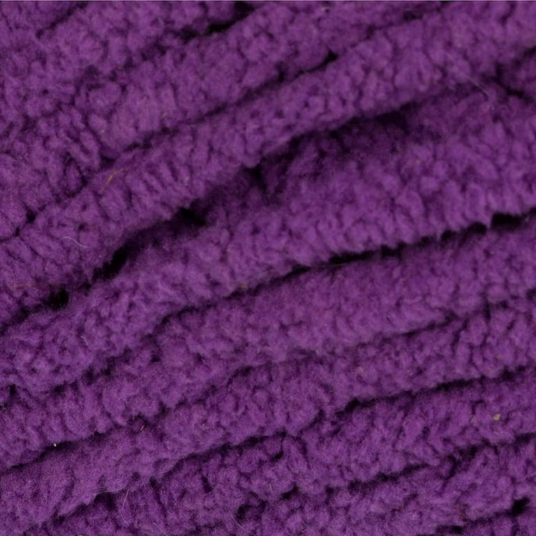 Bernat Blanket Brights Pow Purple Yarn 2 Pack of 300g 10.5oz Polyester 6 Super Bulky 220 Yards Knitting Crochet