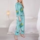 thumbnail image 3 of Fotbe Travelling on Airplane Conjunto de Pijama de Manga Larga para Mujer con Estampado, Ropa de Dormir de 2 Piezas, Conjunto de Casa Suave y Cómodo con Bolsillos-Large, 3 of 7