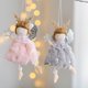 thumbnail image 3 of Gibobby Adornos colgantes de Ángel con astas de peluche de Navidad, colgante de árbol de Navidad para el, decoración de fiesta de cumpleaños(Gris), 3 of 5