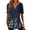 Navy, variant on Womens Tunic Tops ,Long Length Ladies Tunic Tops for Leggings Button Down Shirt Floral Print Summer Tops Casual Short Sleeve Blouses Henley V Neck T Shirts Size 8-16