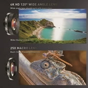 APEXEL Phone Lens Kits-22x Telephoto Lens/205°Fisheye Lens/120°Wide Angle Lens&20x Macro Lens/Tripod and Remote Shutter Works with iPhone 11 Plus X XS XR Samsung Huawei