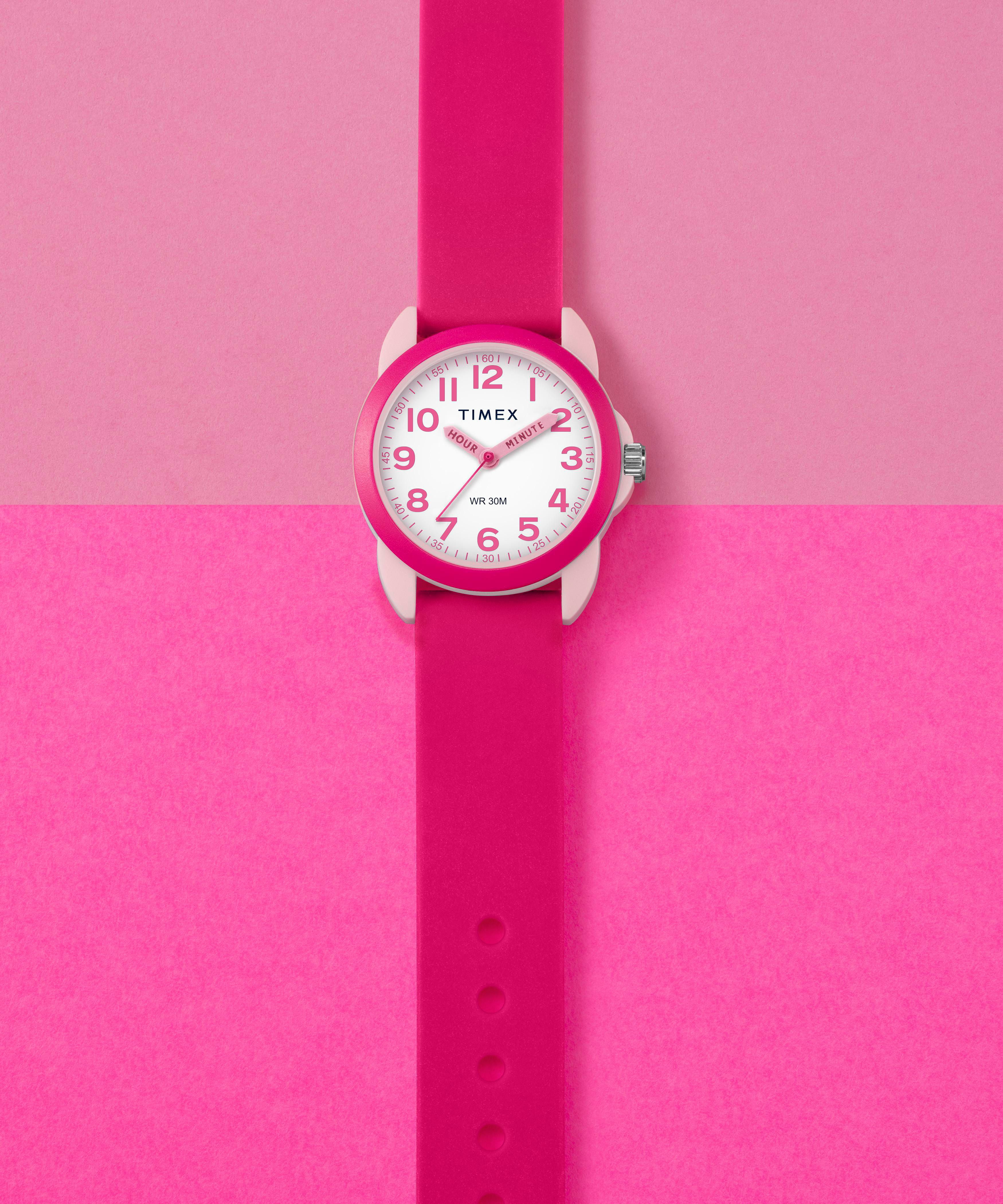 Timex Kids Analog 30mm Watch - Pink Strap White Dial Pink Case