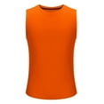 thumbnail image 5 of Virmaxy Men's Solid Color Casual Vest Sleeveless T-Shirt Quick-Dry Bodybuilding Shirts Fitness Athletic Muscle Tee Orange XXL, 5 of 6