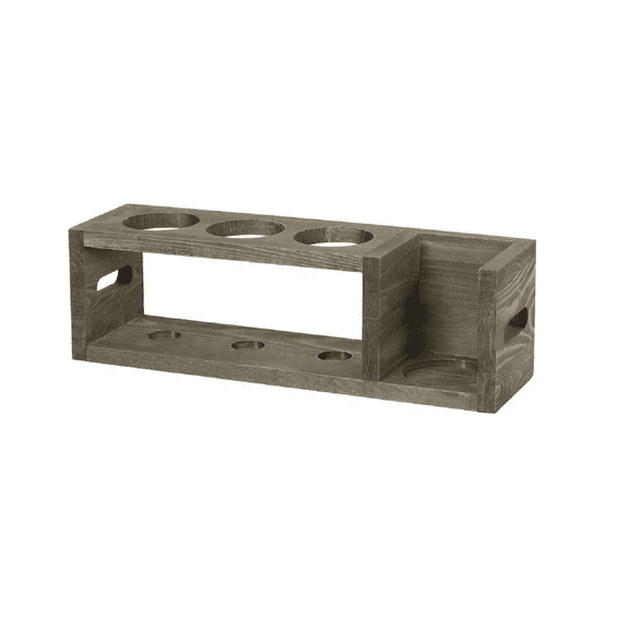 Countertop Wine Rack 4 Bottles, Tabletop Wood Wine Holder, No Assembly Required