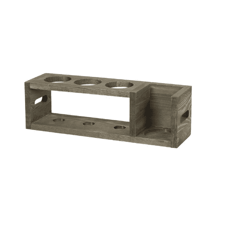 

Countertop Wine Rack 4 Bottles Tabletop Wood Wine Holder No Assembly Required