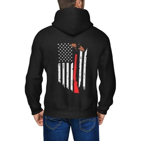 Skeet Shooting Usa Flag Men s Long Sleeve Shirts Jacket Sports Hooded Jacket