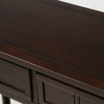 thumbnail image 6 of Entryway Table with Solid Wood Legs Console Table Traditional Design with Two Drawers and Bottom Shelf Sofa Table, 6 of 7