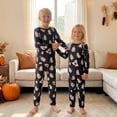 thumbnail image 5 of Nibbcoa Family Matching Halloween Pajamas Long Sleeve Tops and Ghost Print Pants, 5 of 9