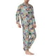 thumbnail image 2 of Fotbe Colored Casino Chips Pijama de Hombre con Estampado de Manga Larga, Conjunto de 2 Piezas, Ropa de Dormir Suave y Cómoda con Bolsillos-XX-Large, 2 of 7
