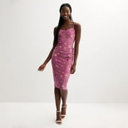 Juniors' madden girl Camisole Midi Dress Color: Mauvebrown Size: SMALL