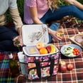 thumbnail image 5 of FORMRS Insulated Cooler Bag 24 Cans Capacity Soft Leakproof Lunch Box with Side Pockets, Black Colorful Circles, 5 of 7