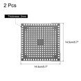 thumbnail image 2 of Uxcell 2packs Shower Drain Hair Catcher Square Drain Strainers for Shower Kitchen, Grey, 2 of 5